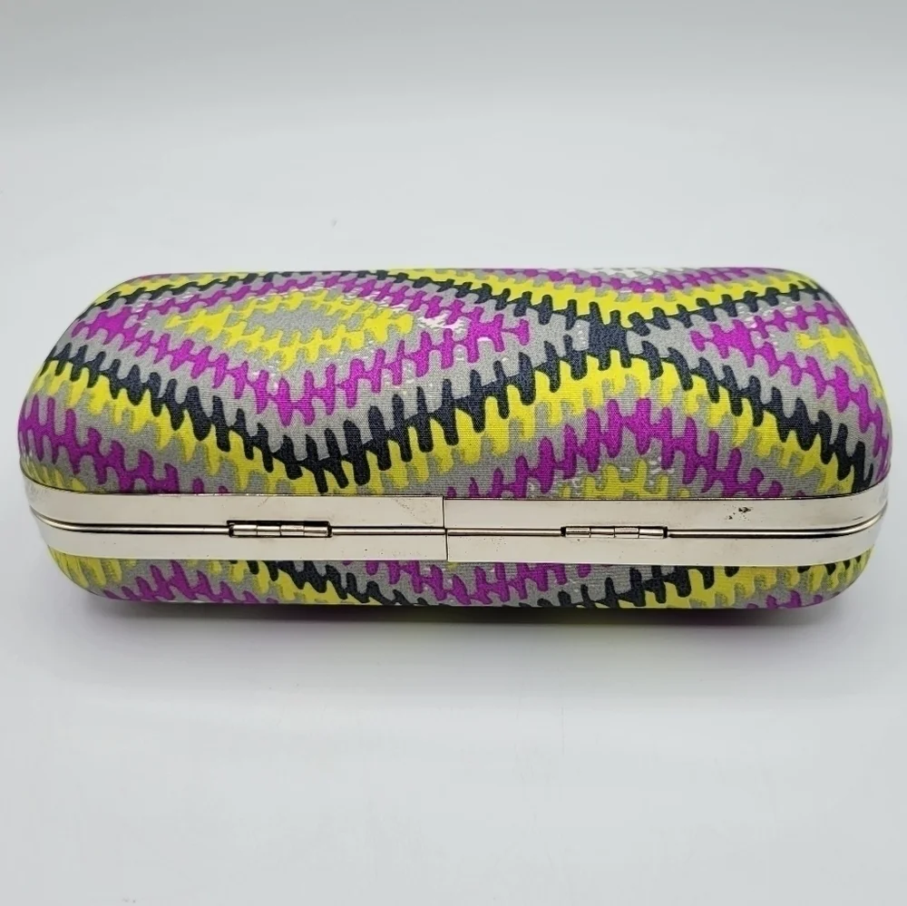 Charming Charlie yellow multicolor clutch Purse
